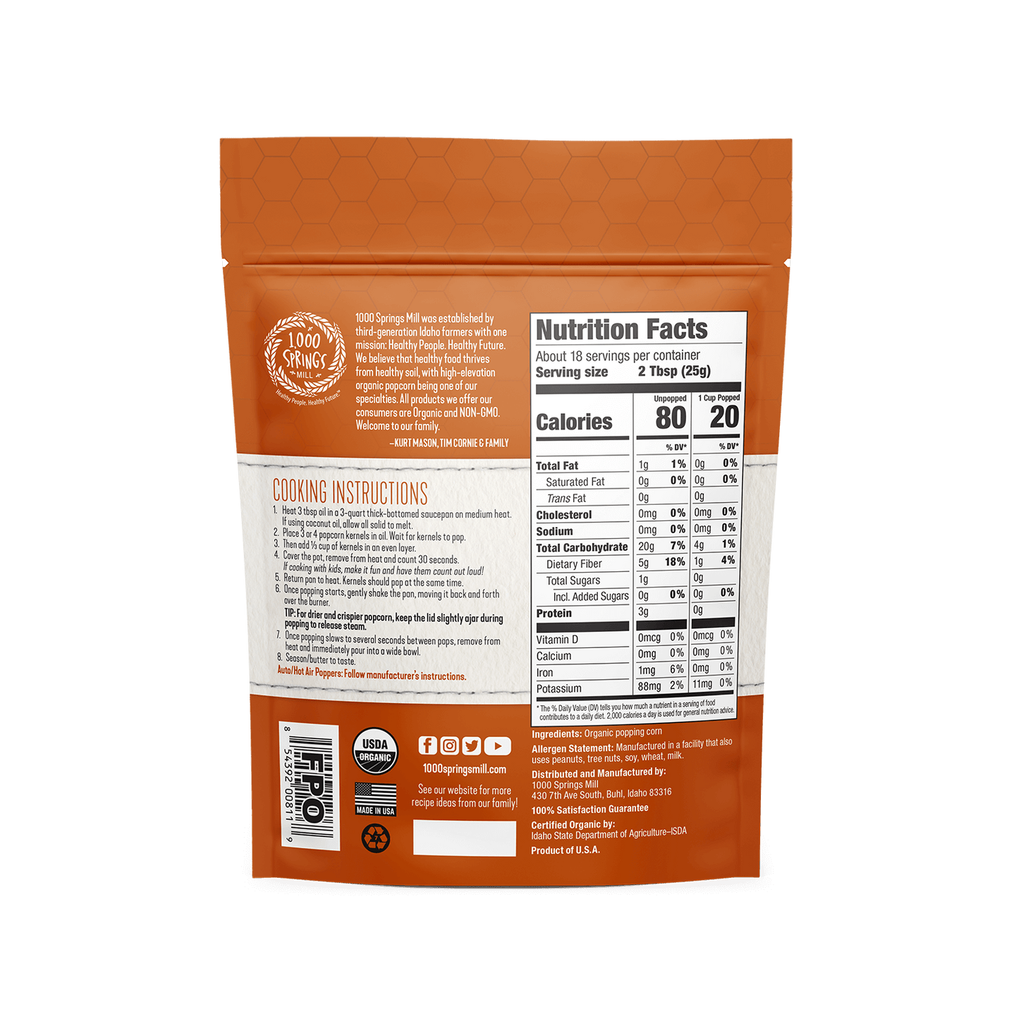 Organic Popping Corn