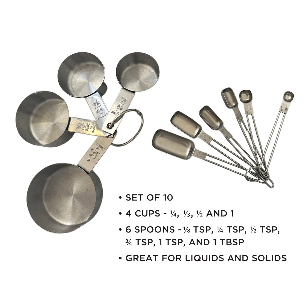 Fox Run Brands - Fox Run Stainless Steel Measuring Cup and Spoon Set