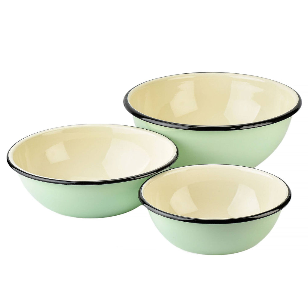 STP - Mint Сoolness Enamel Steel Bowl Set of 3 (1.6+2.7+4.2-qt)