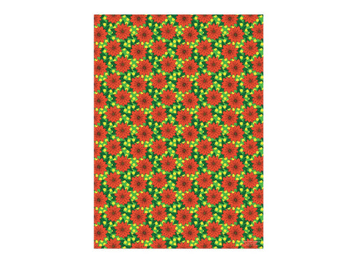 Big Poinsettia Gift Wrap Sheets