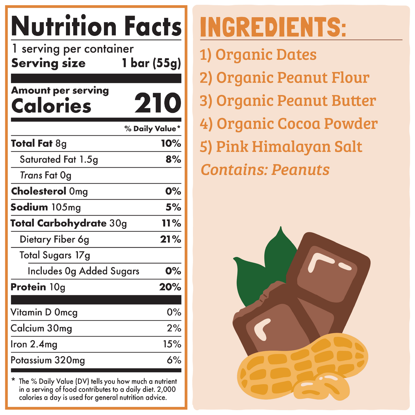 Chocolate Peanut Butter Protein Bar