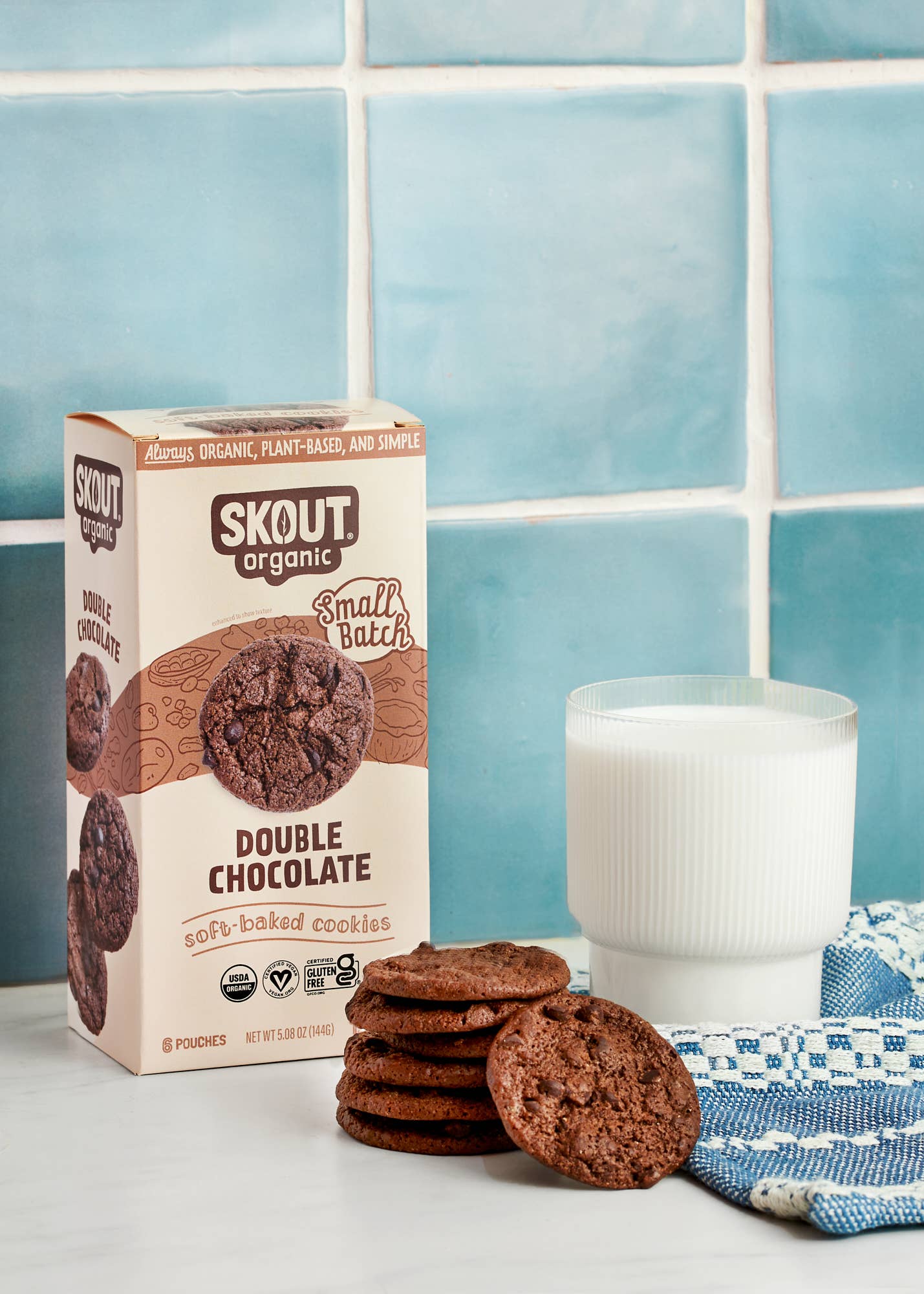 Organic Double Chocolate Soft Baked Cookies | Gluten Free