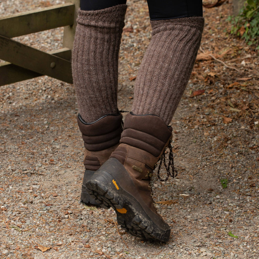 Super Long Alpaca Chunky Rib Socks