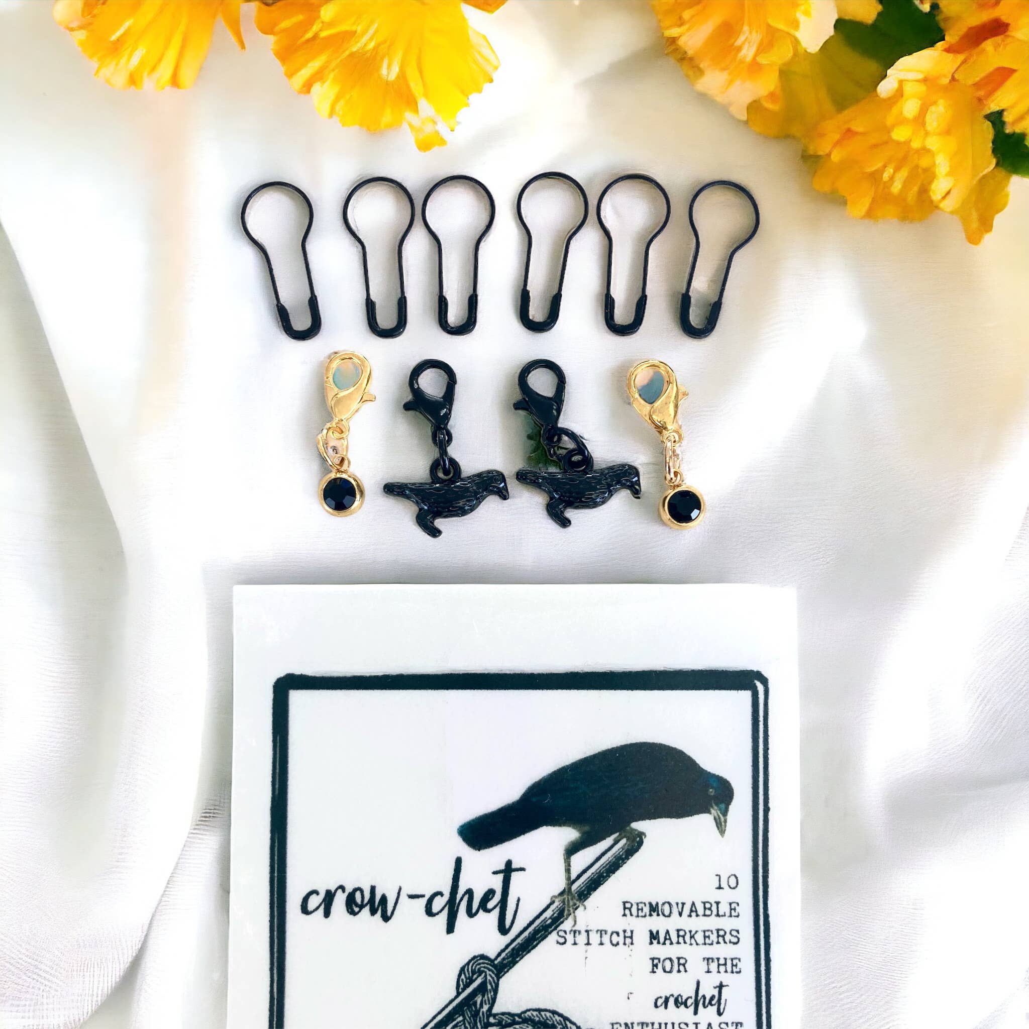 Crow-chet Stitch Marker Pack