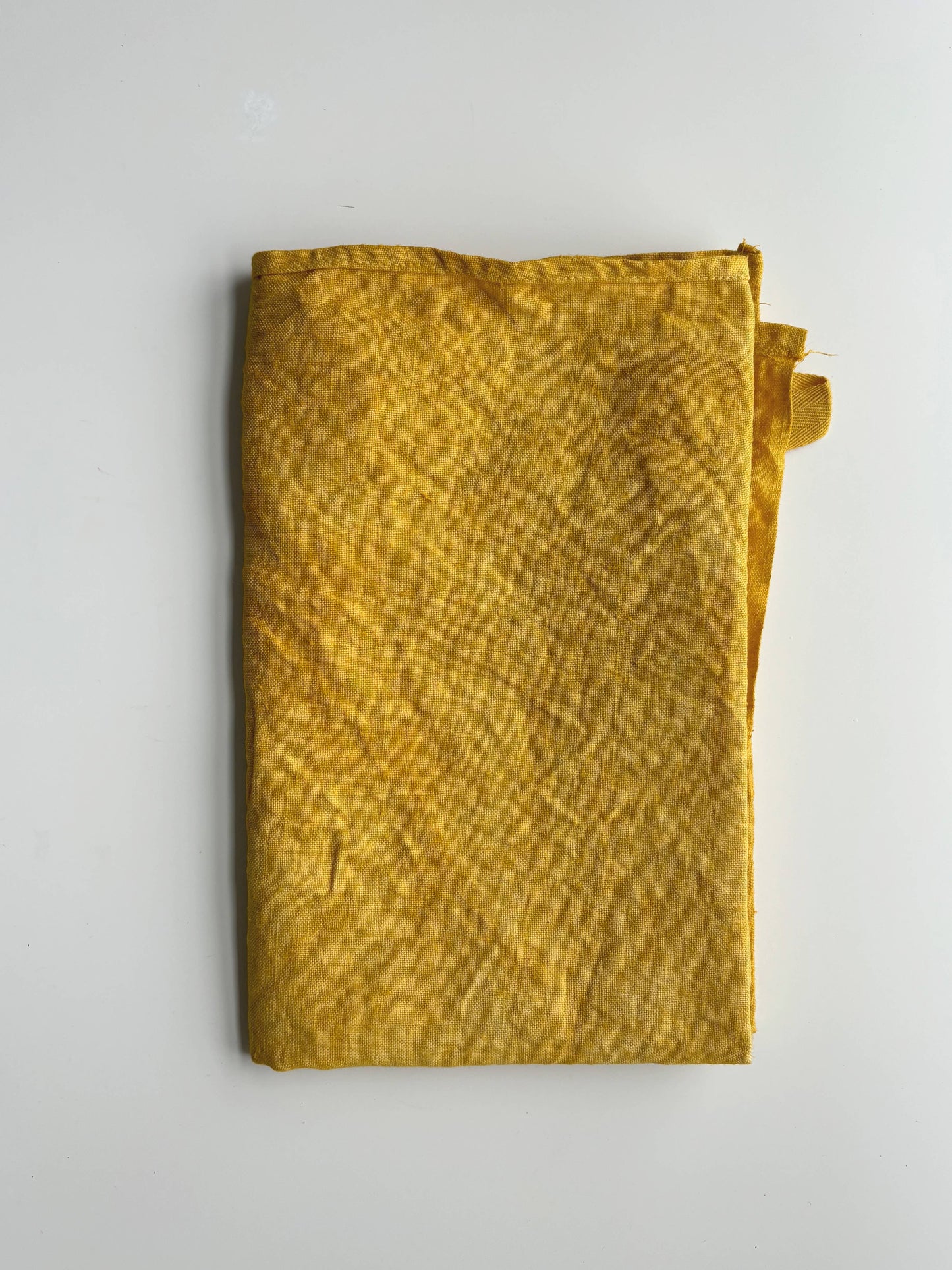 Naturally Dyed Linen Tea Towels: Gold