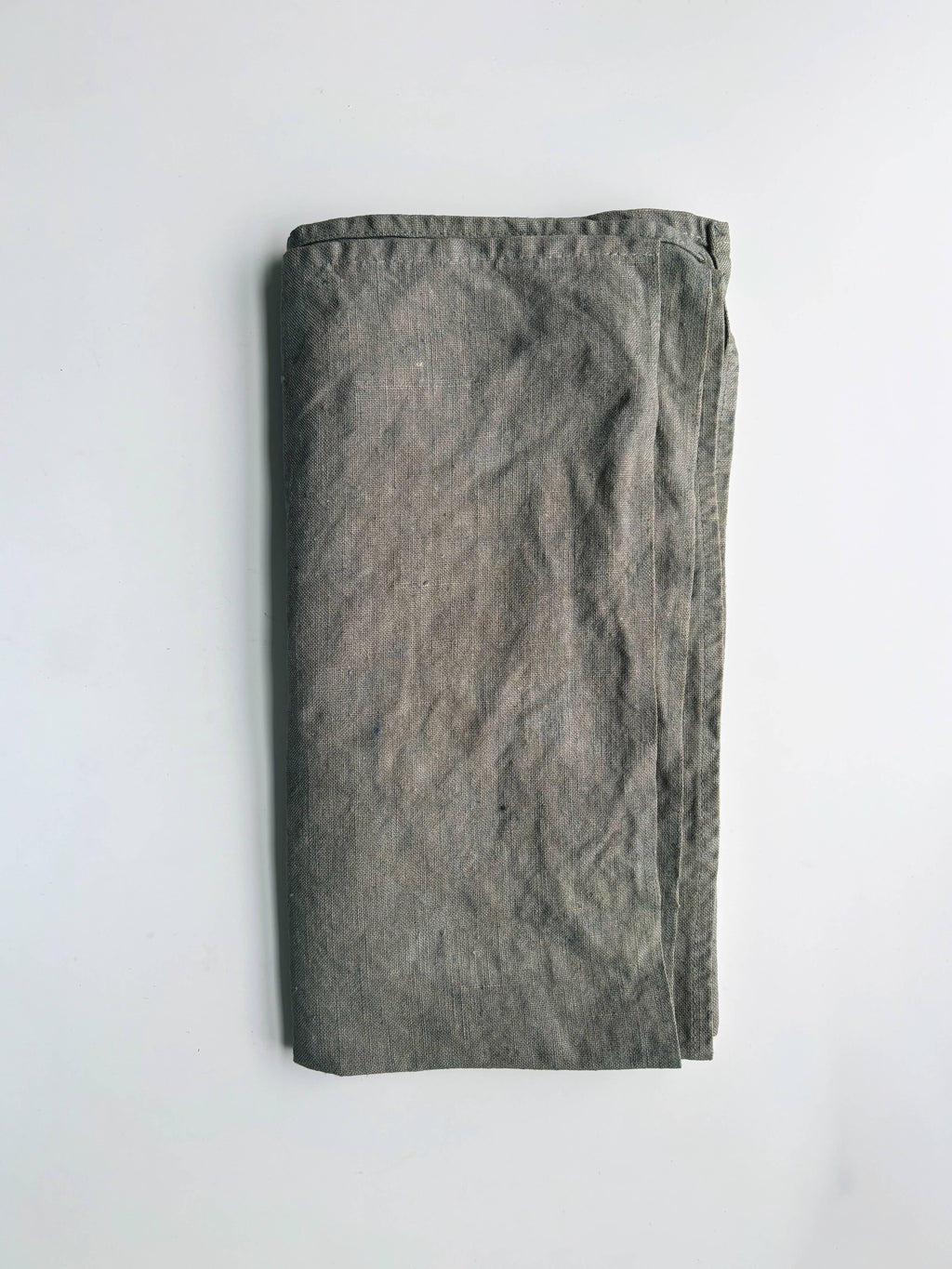 Naturally Dyed Linen Tea Towels: Green
