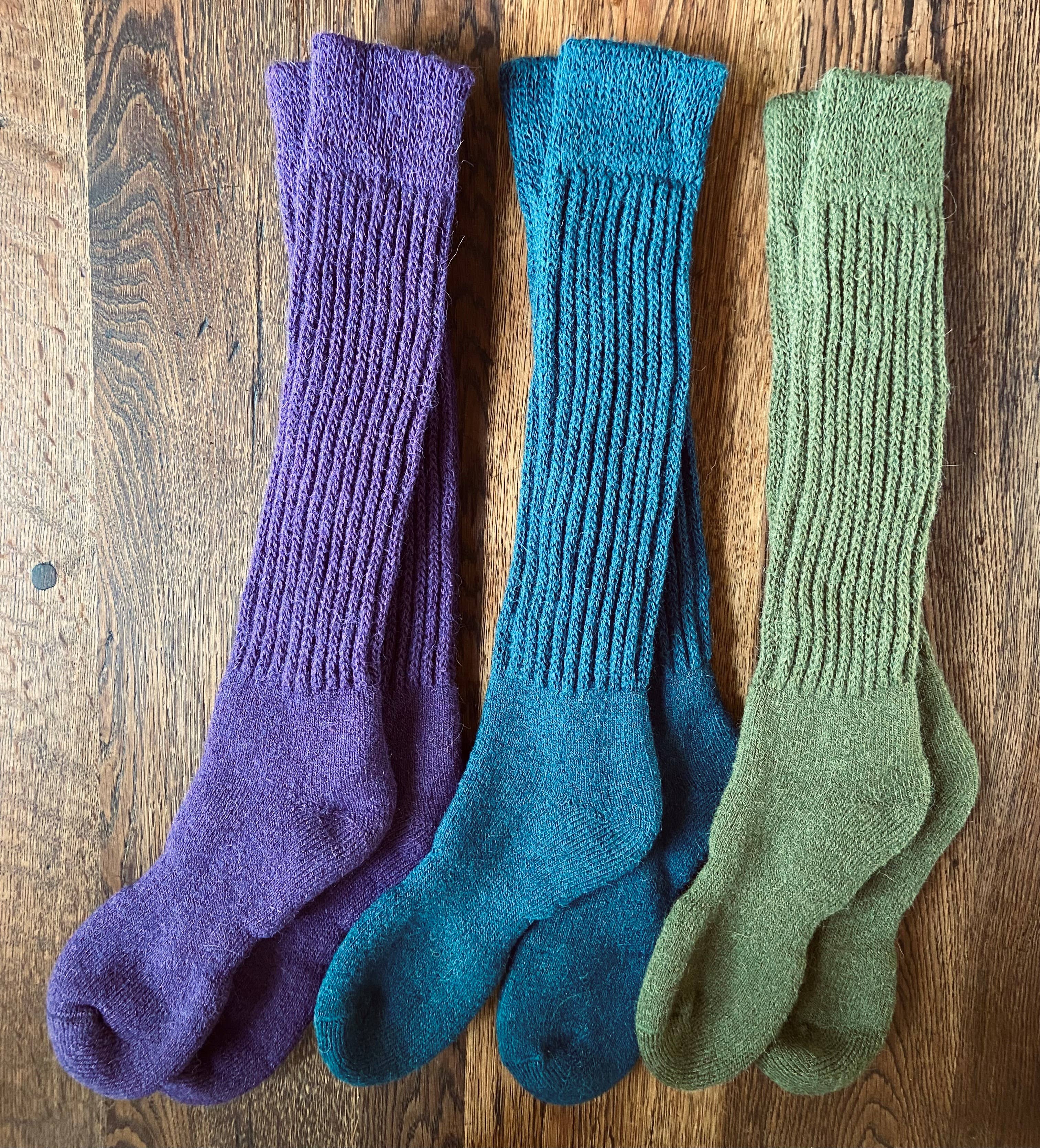 Super Long Alpaca Chunky Rib Socks