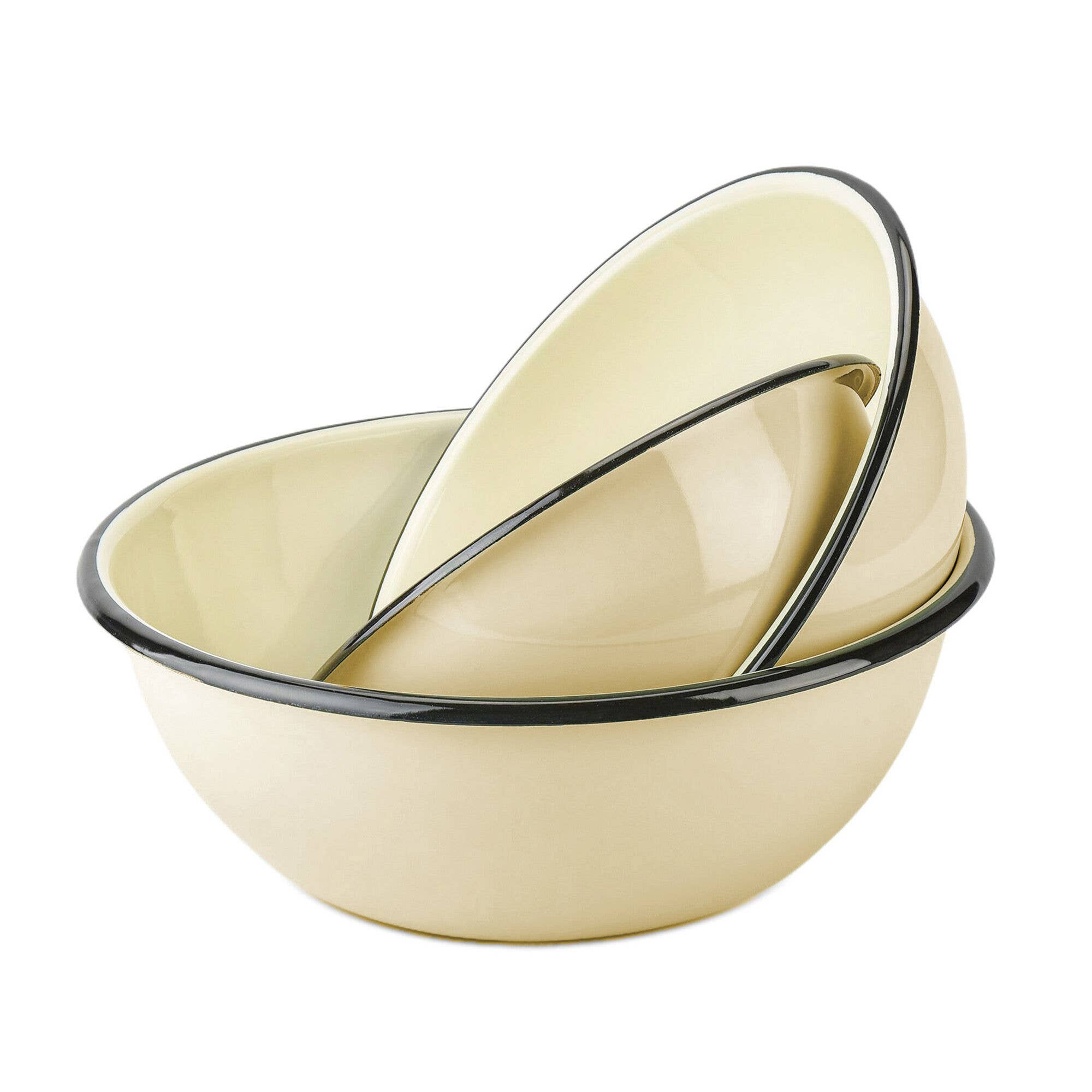STP - Ivory Enamel Bowl Set of 3