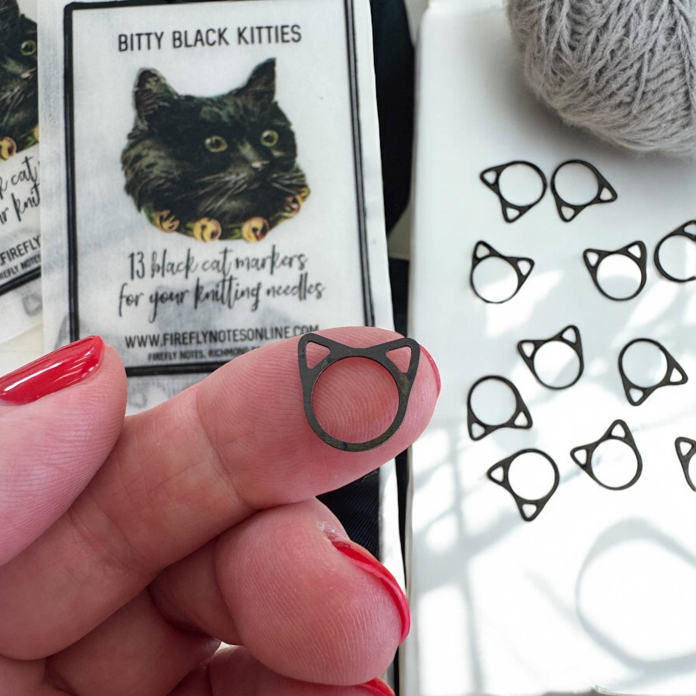 Bitty Black Kitties — Stitch Marker St