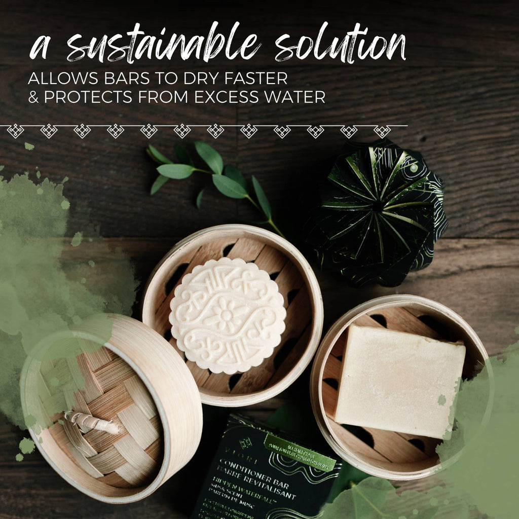Bamboo Bar Holder for VIORI Shampoo + Conditioner