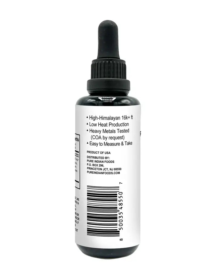 Pure Indian Foods - Shilajit Liquid Drops - 2 fl oz