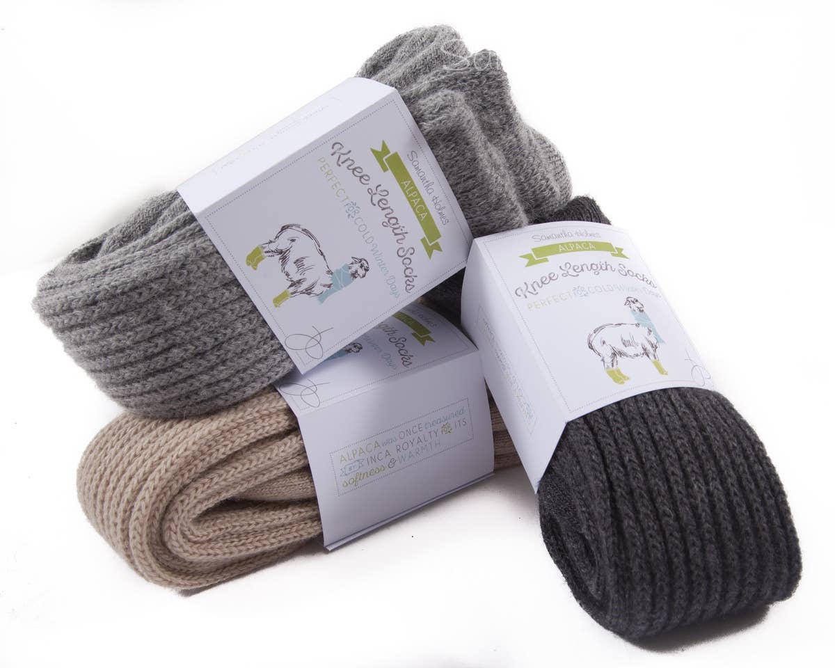 Super Long Alpaca Chunky Rib Sock