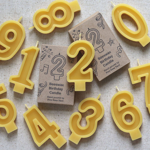 Beeswax Birthday Cake Number Candles