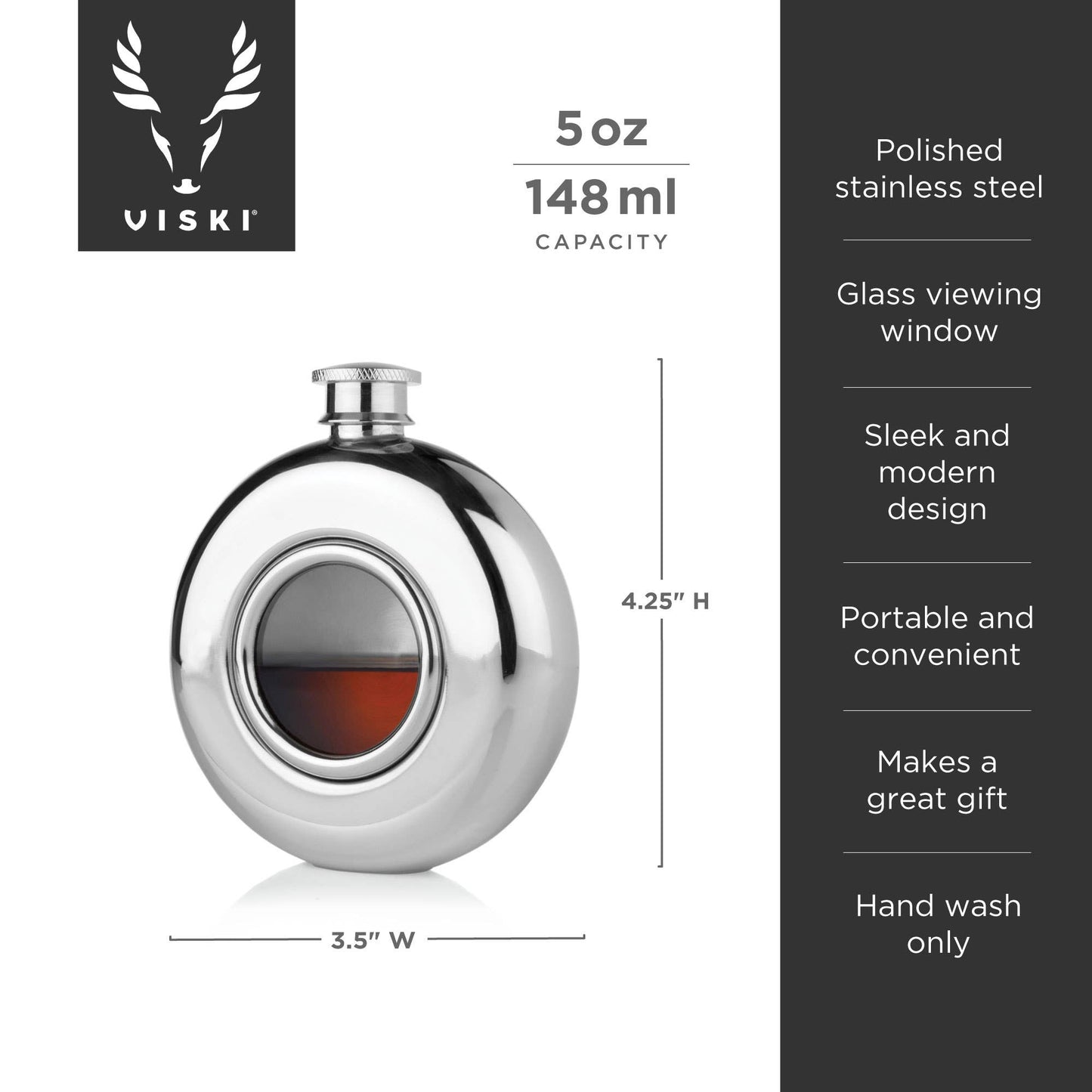 Irving™ Stainless Steel & Glass Scope Flask