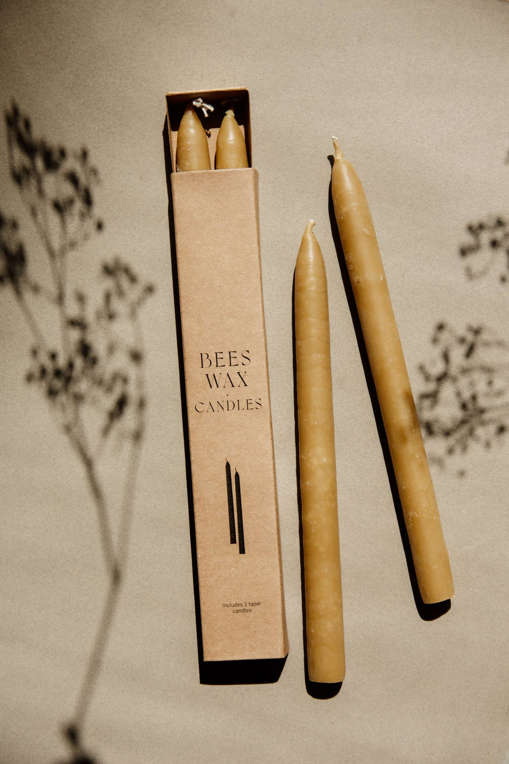 Beeswax Taper Candles
