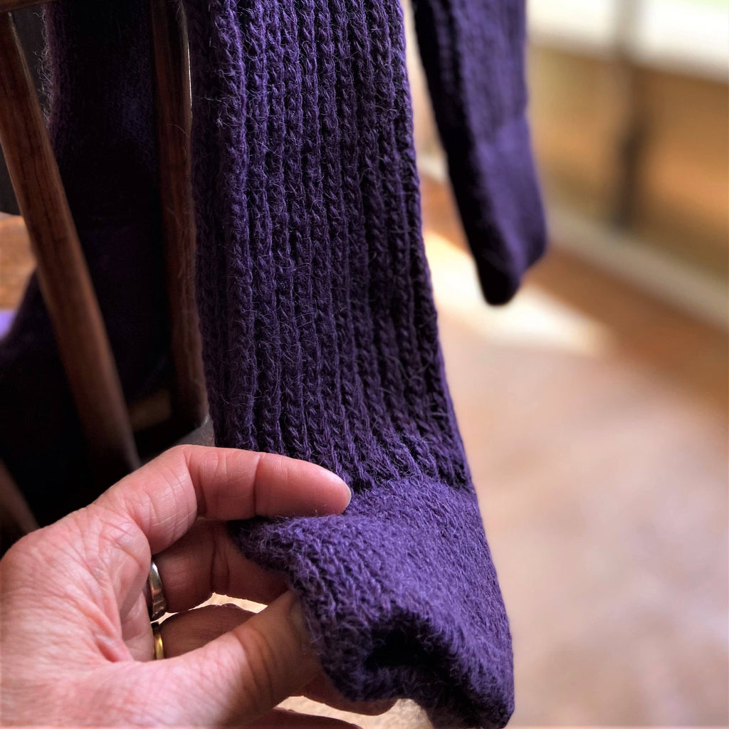 Super Long Alpaca Chunky Rib Sock