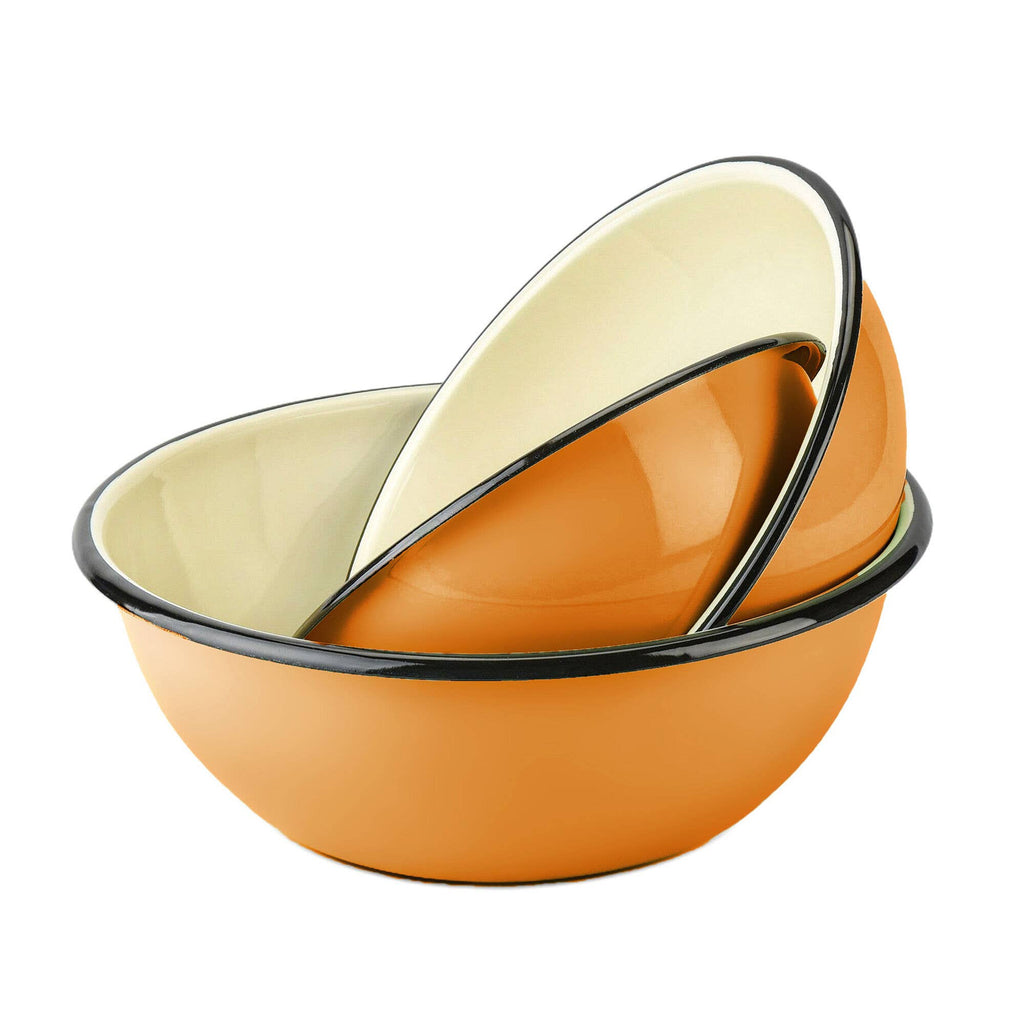 STP - Mustard Enamel Bowl Set of 3